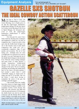 Gazelle SXS Shotgun for Cowboy Action - page 103 Issue 38 (click the pic for an enlarged view)