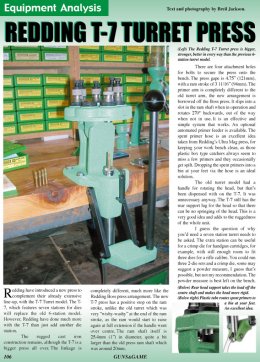 Redding T-7 Turret Press  - page 106 Issue 38 (click the pic for an enlarged view)