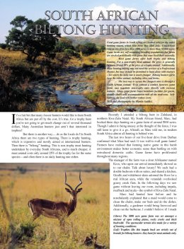 South African Biltong Hunting - page 94 Issue 42 (click the pic for an enlarged view)