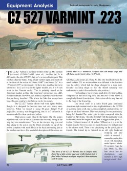 CZ 527 Varmint .223 - page 98 Issue 42 (click the pic for an enlarged view)