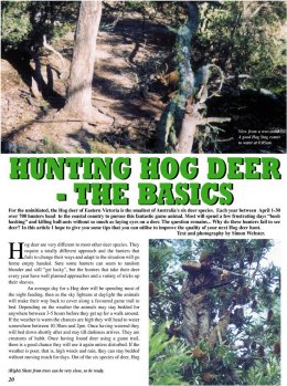 Hunting Hog Deer - The Basics - page 20 Issue 37 (click the pic for an enlarged view)