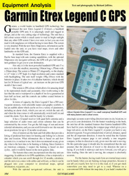 Garmin Etrex Legend C Handheld GPS - page 104 Issue 45 (click the pic for an enlarged view)