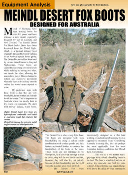 Meindl Desert Fox Bush Stalker Boots - page 108 Issue 45 (click the pic for an enlarged view)