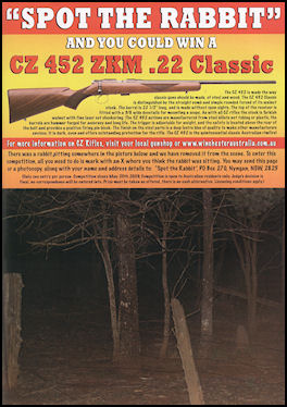 New 'Spot the Rabbit' - win a CZ 452 ZKM .22 Classic - page 35 Issue 61 (click the pic for an enlarged view)
