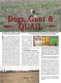 Dogs, Guns and Quail - page 62 Issue 35 (click the pic for an enlarged view)