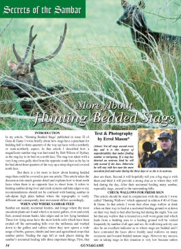 Secrets of the Sambar - More About Hunting Bedded Stags - page 54 Issue 43 (click the pic for an enlarged view)