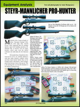 Steyr Mannlicher Pro Hunter - page 104 Issue 55 (click the pic for an enlarged view)