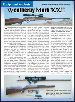 Weatherby Mark XXII .22 LR - page 71 Issue 55 (click the pic for an enlarged view)