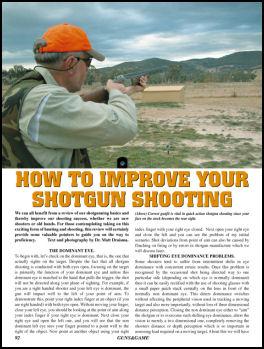How to Improve Your Shotgun Shooting - page 92 Issue 55 (click the pic for an enlarged view)