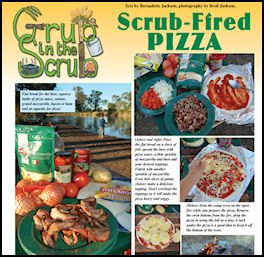 Grub in the Scrub - Scrub-fired Pizza - page 54 Issue 63 (click the pic for an enlarged view)