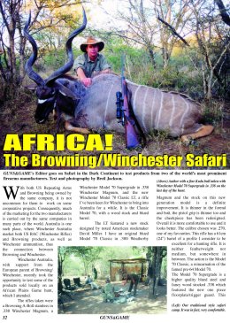Africa - The Browning/Winchester Safari - page 32 Issue 32 (click the pic for an enlarged view)