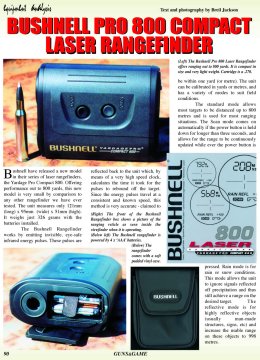 Bushnell Laser Rangefinder - page 90 Issue 32 (click the pic for an enlarged view)
