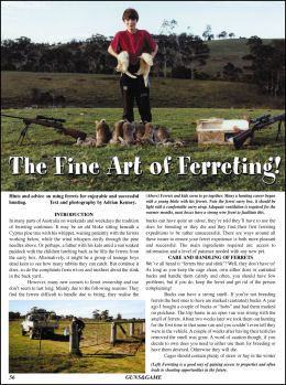 The Fine Art of Ferreting - page 56 Issue 48 (click the pic for an enlarged view)