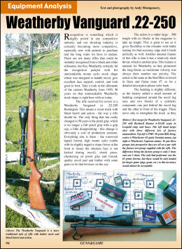 Weatherby Vanguard .22-250 - page 94 Issue 48 (click the pic for an enlarged view)