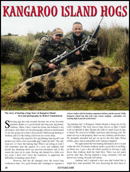 Kangaroo Island Hogs - page 26 Issue 52 (click the pic for an enlarged view)