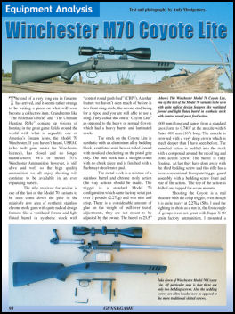 Winchester Model 70 Coyote Lite .243 - page 94 Issue 52 (click the pic for an enlarged view)