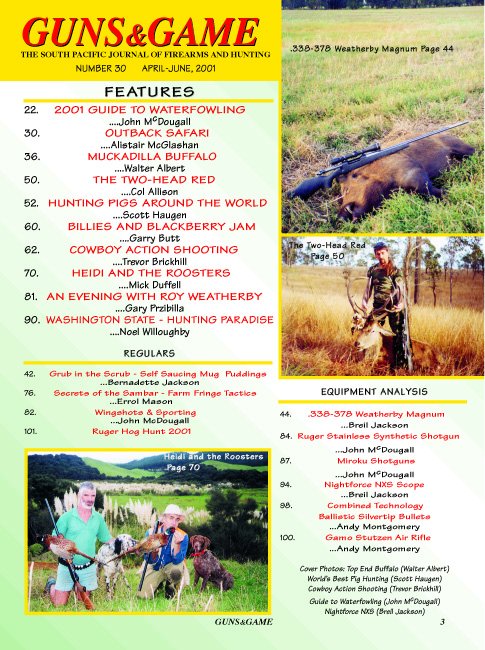April - June 2001, Issue 30 - Order this back issue from the Back Issues page !!