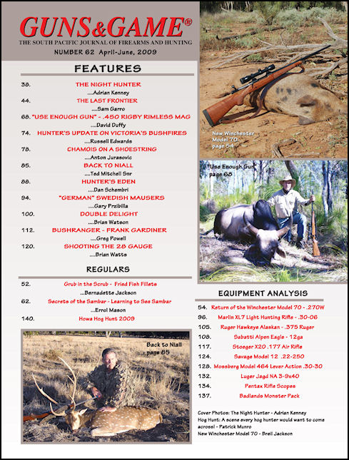 April-June 2009, Issue 62 - Order this back issue from the Back Issues page !!
