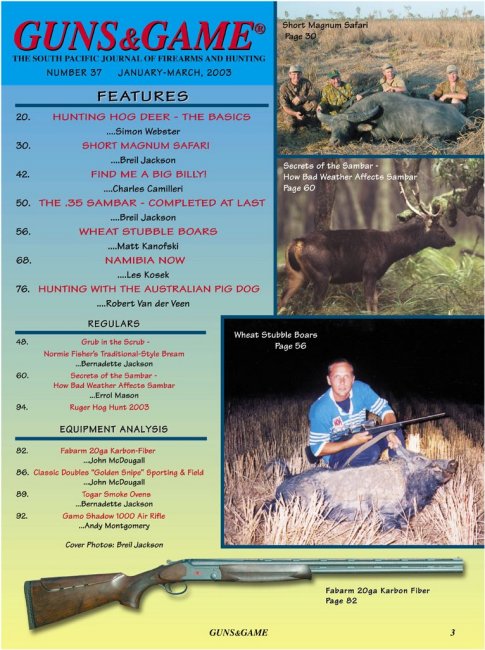January-March 2003, Issue 37 - Order this back issue from the Back Issues page !!