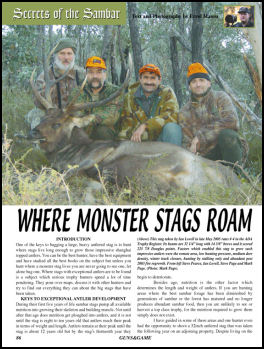 Secrets of the Sambar � Where Monster Stags Roam - page 86 Issue 55 (click the pic for an enlarged view)