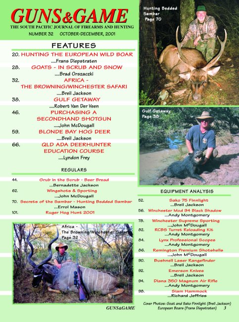 Oct - Dec 2001, Issue 32 - Order this back issue from the Back Issues page !!