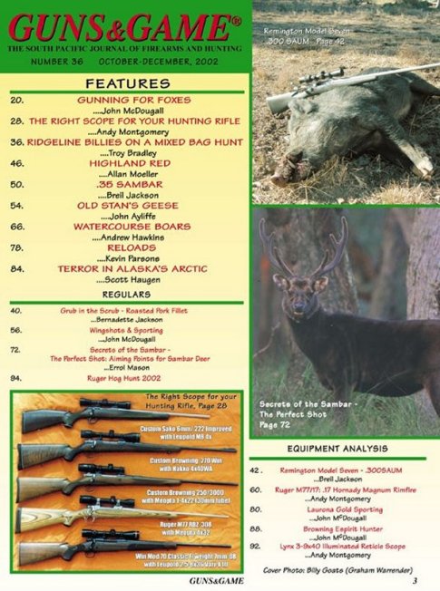 October-December 2002, Issue 36 - Order this back issue from the Back Issues page !!