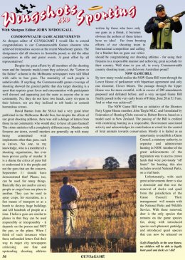 Wingshots and Sporting - page 56 Issue 36 (click the pic for an enlarged view)
