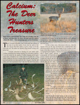 Calcium � The Deer Hunter�s Treasure - page 84 Issue 52 (click the pic for an enlarged view)